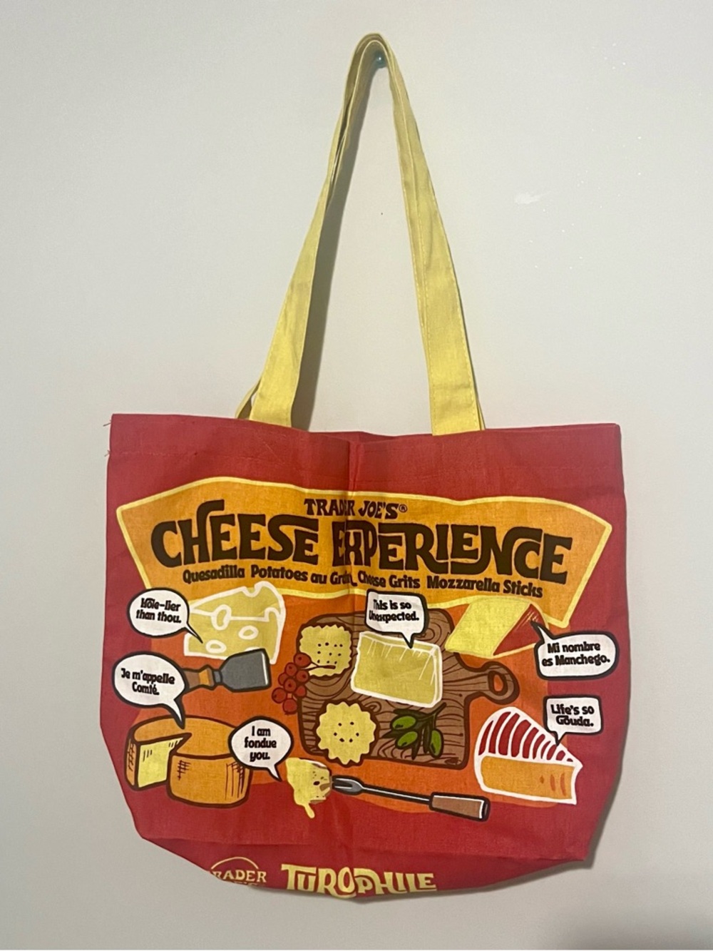 New Trader Joe's Cheese Adventures Tote Bag